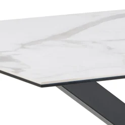 Eettafel Harrie Keramiek Wit Akranes 135cm - Giga Living