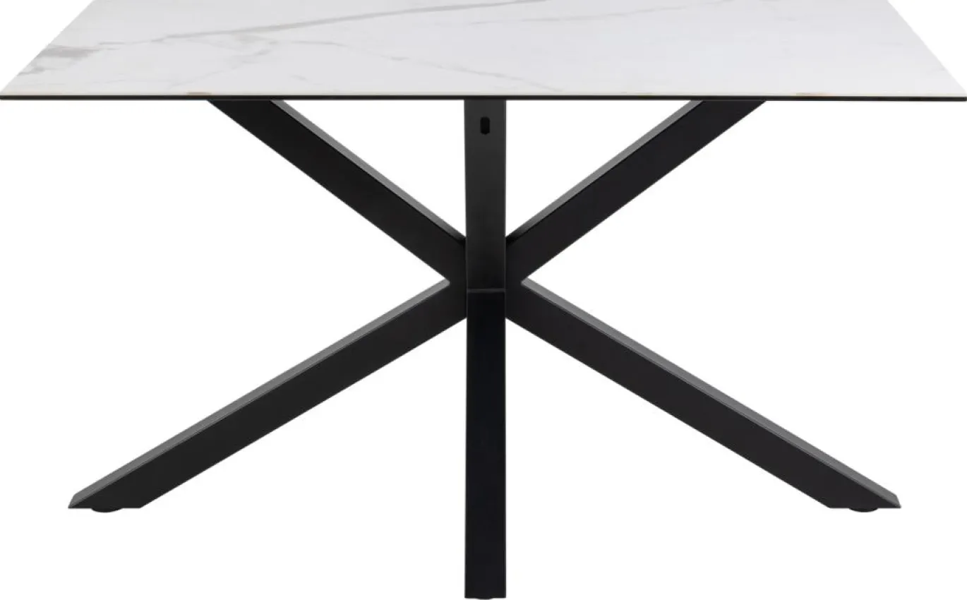 Eettafel Harrie Keramiek Wit Akranes 135cm - Giga Living