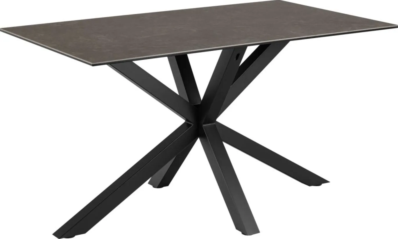 Eettafel Harrie Keramiek Zwart Fairba 135cm - Giga Living