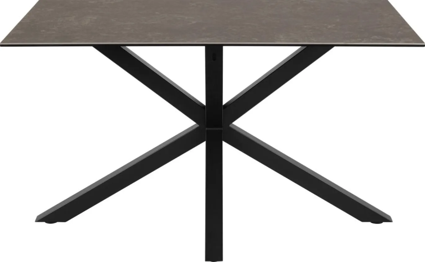 Eettafel Harrie Keramiek Zwart Fairba 135cm - Giga Living