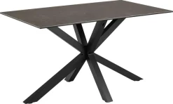 Eettafel Harrie Keramiek Zwart Fairba 135cm - Giga Living
