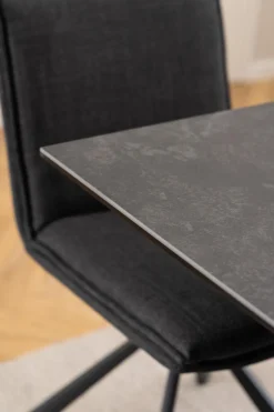 Eettafel Harrie Keramiek Zwart Fairba 135cm - Giga Living