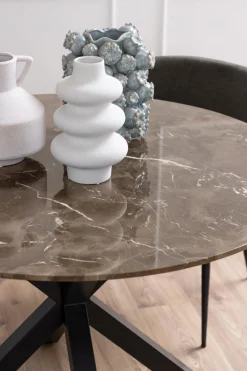 Eettafel Harrie Marmer Bruinemperador Ø120x75,5cm - Giga Living