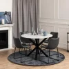 Eettafel Harrie Marmer Wit Guangxi Ø110x75,5cm - Giga Living