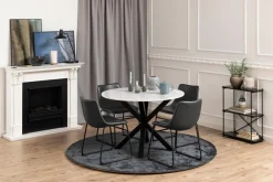 Eettafel Harrie Marmer Wit Guangxi Ø110x75,5cm - Giga Living