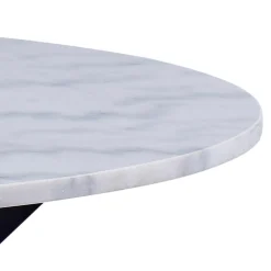 Eettafel Harrie Marmer Wit Guangxi Ø110x75,5cm - Giga Living