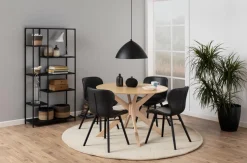 Eettafel Janine Rond MDF Lichtbruin Ø105cm - Giga Living