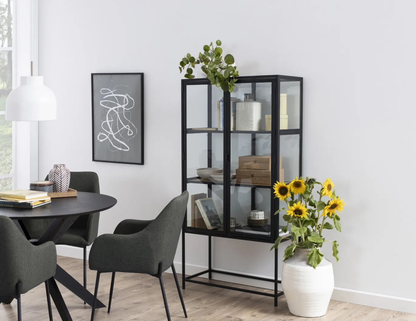 Eettafel Janine Rond MDF Zwart Ø105cm - Giga Living