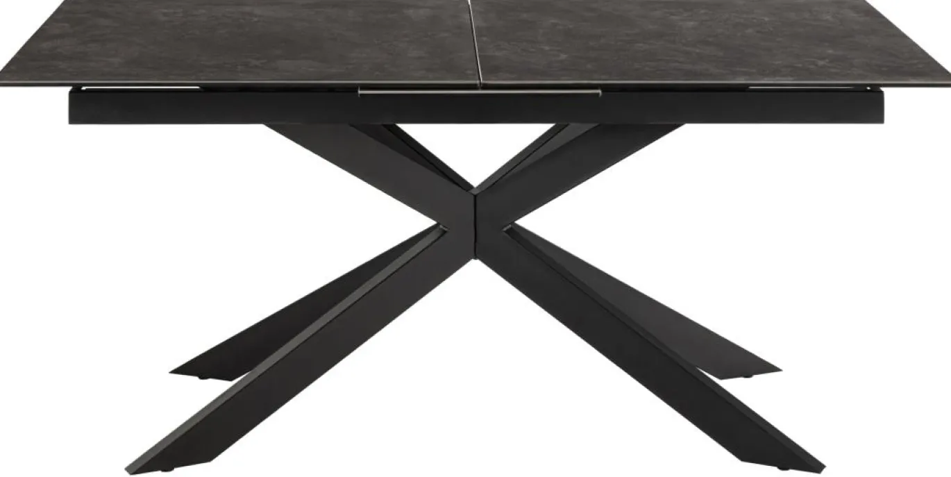 Eettafel Jorvik Keramiek Zwart Fairba 168/210cm - Giga Living