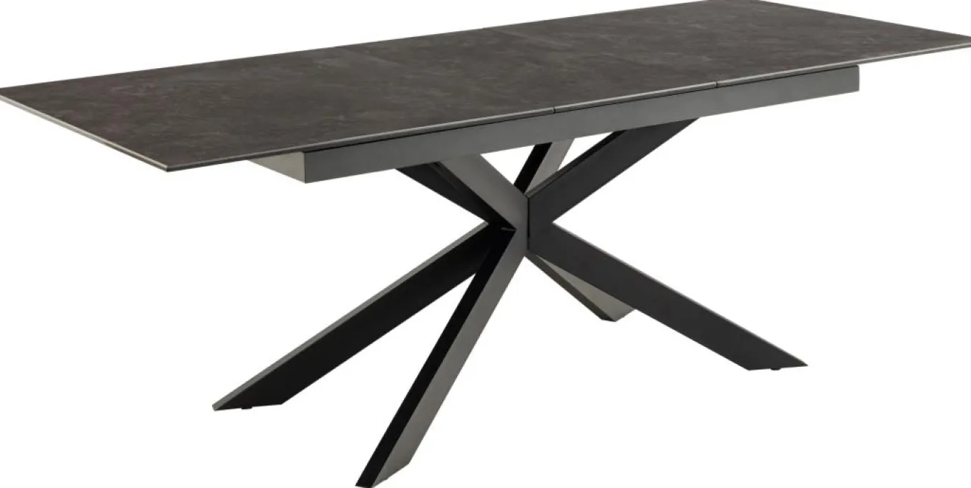 Eettafel Jorvik Keramiek Zwart Fairba 168/210cm - Giga Living