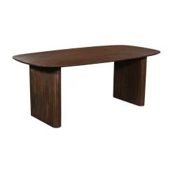 Eettafel Juro Walnoot Deens Ovaal 240cm - Giga Meubel