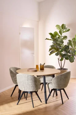 Eettafel Karen Melamine Eiken Ø120x75cm - Giga Living