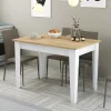 Eettafel Kiev Naturel/Wit met Opbergruimte 110cm