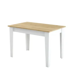 Eettafel Kiev Naturel/Wit met Opbergruimte 110cm
