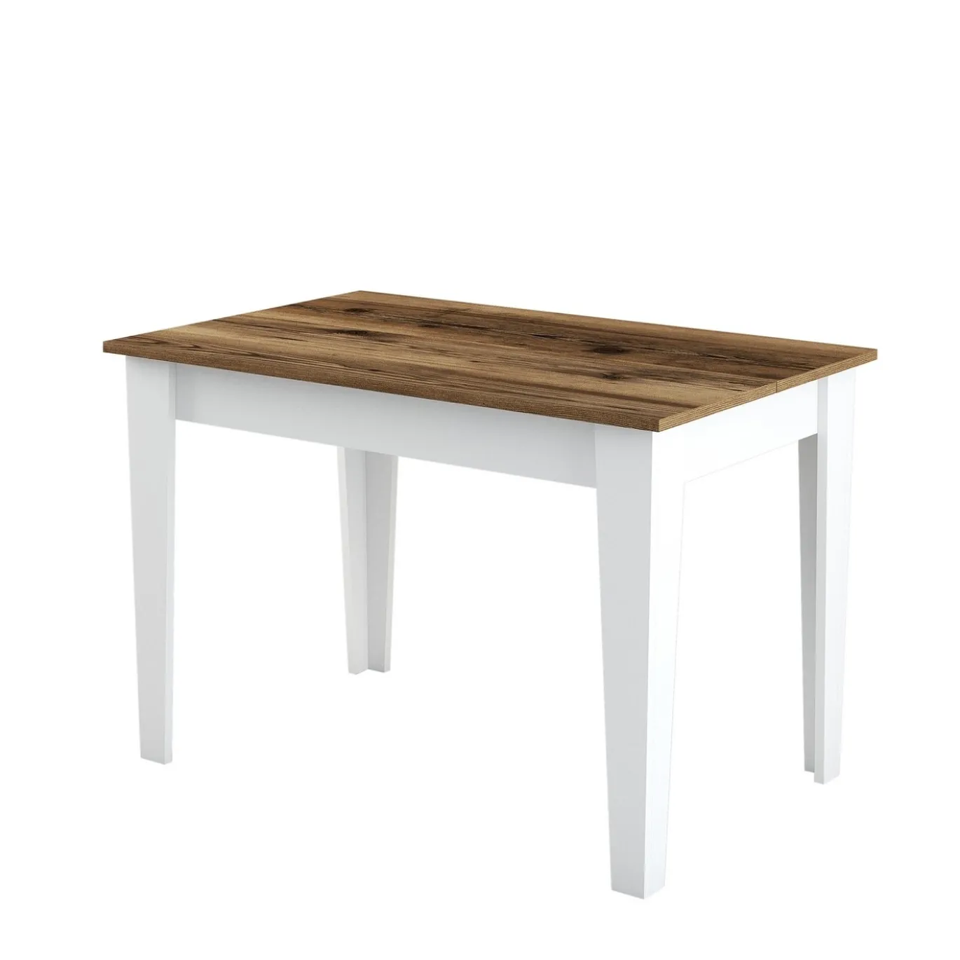 Eettafel Kiev Walnoot/Wit met Opbergruimte 110cm
