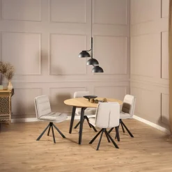 Eettafel Klevik Eikenfineer Wit 200cm - Giga Living