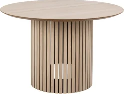 Eettafel Klevik Eikenfineer Wit Ø120x75cm - Giga Living
