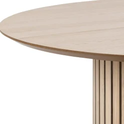 Eettafel Klevik Eikenfineer Wit Ø120x75cm - Giga Living