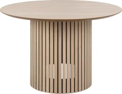Eettafel Klevik Eikenfineer Wit Ø120x75cm - Giga Living