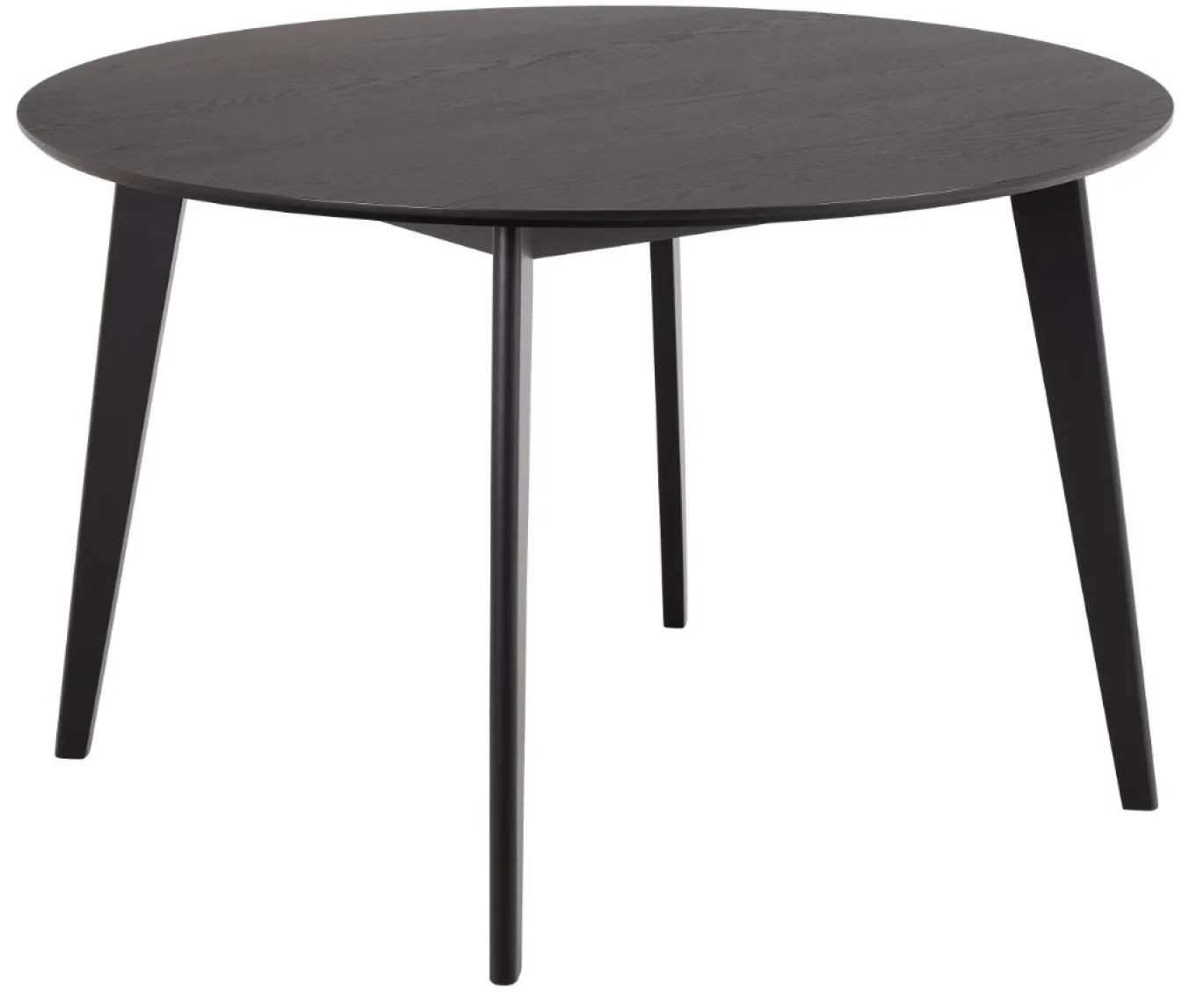 Eettafel Levi Eikenfineer Mat Zwart Ø120x76cm - Giga Living
