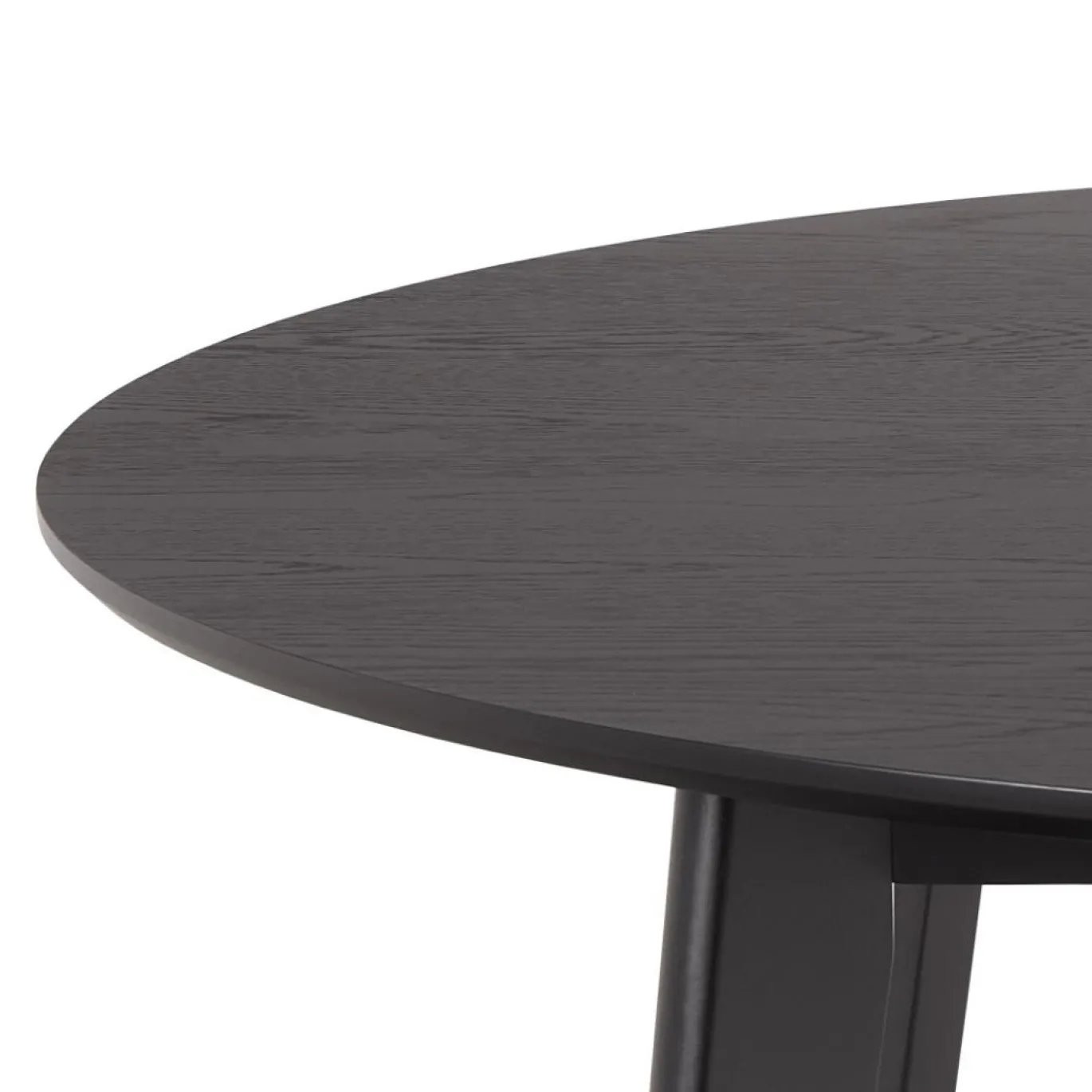 Eettafel Levi Eikenfineer Mat Zwart Ø120x76cm - Giga Living
