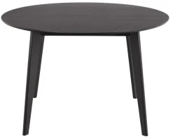 Eettafel Levi Eikenfineer Mat Zwart Ø120x76cm - Giga Living