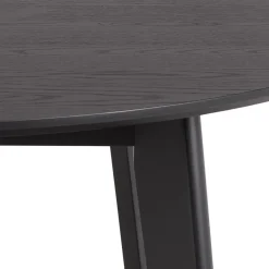 Eettafel Levi Eikenfineer Mat Zwart Ø120x76cm - Giga Living