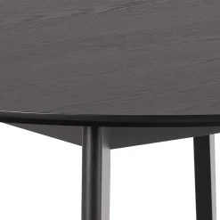 Eettafel Levi Eikenfineer Mat Zwart Ø120x76cm - Giga Living
