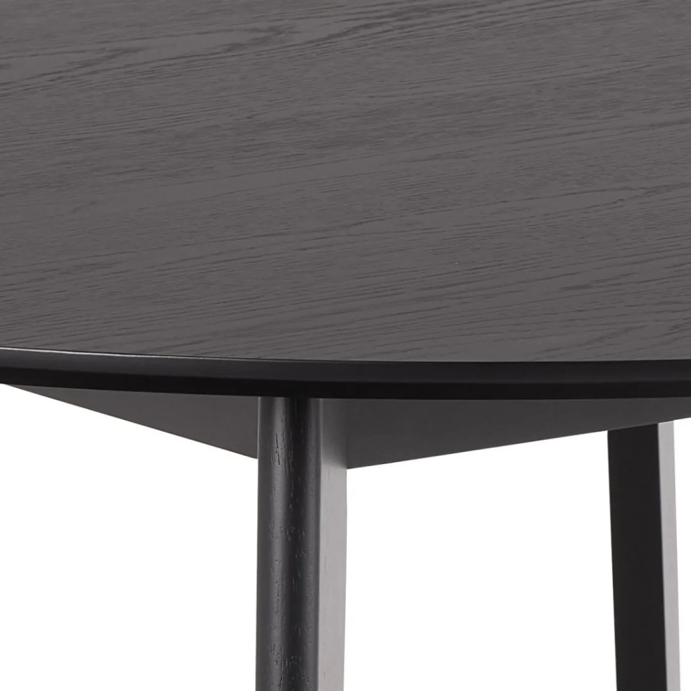 Eettafel Levi Eikenfineer Mat Zwart Ø120x76cm - Giga Living