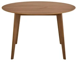 Eettafel Levi Walnut Fineer Mat Ø120x76cm - Giga Living