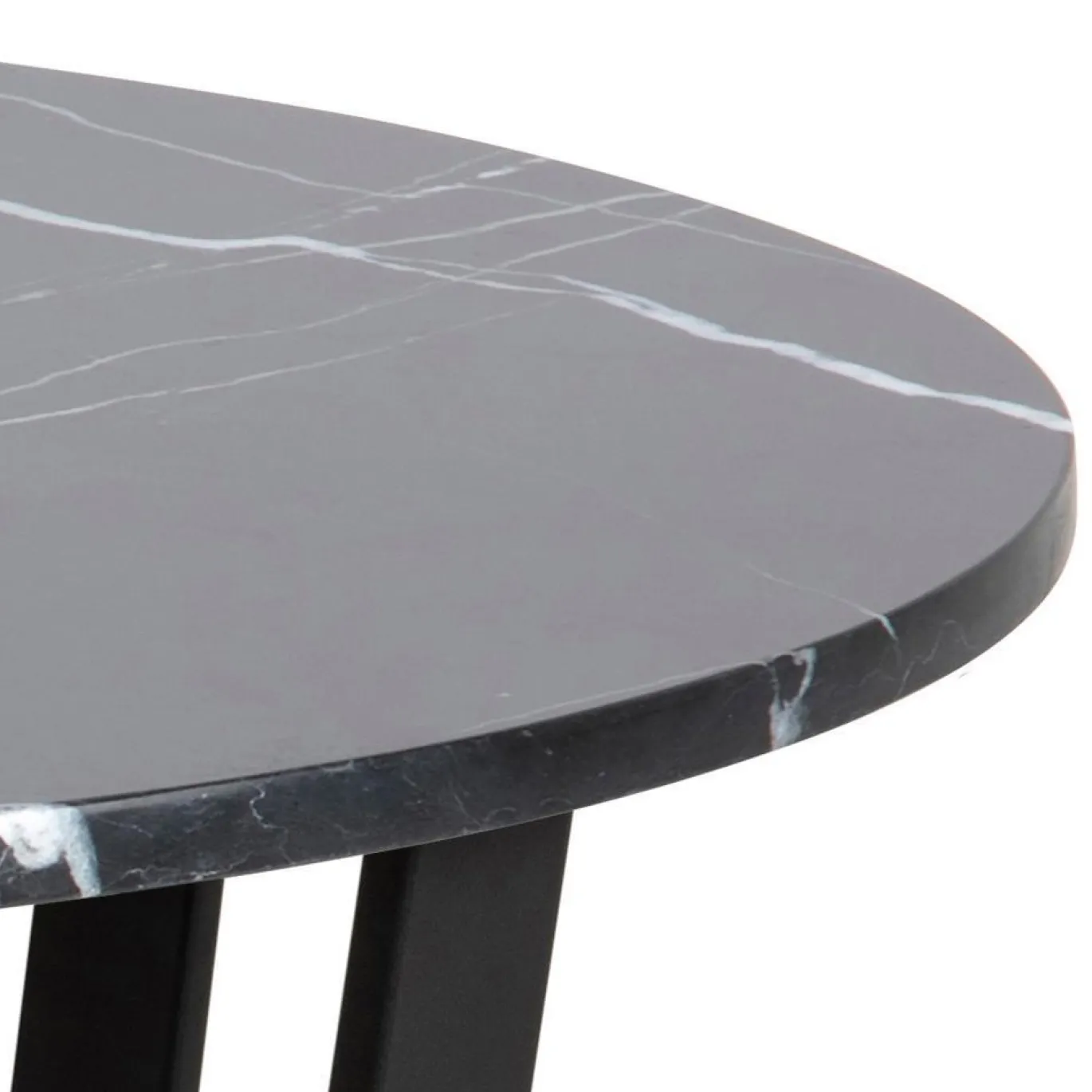 Eettafel Liam MDF Zwart Ø110cm - Giga Living