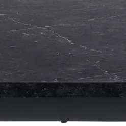Eettafel Liam Zwart Marmerlook 160cm - Giga Living