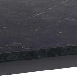 Eettafel Liam Zwart Marmerlook 160cm - Giga Living
