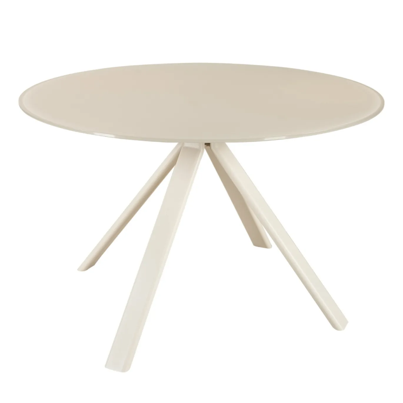 Eettafel Lita Wit Glas Rond 120cm - Giga Meubel