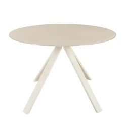 Eettafel Lita Wit Glas Rond 120cm - Giga Meubel