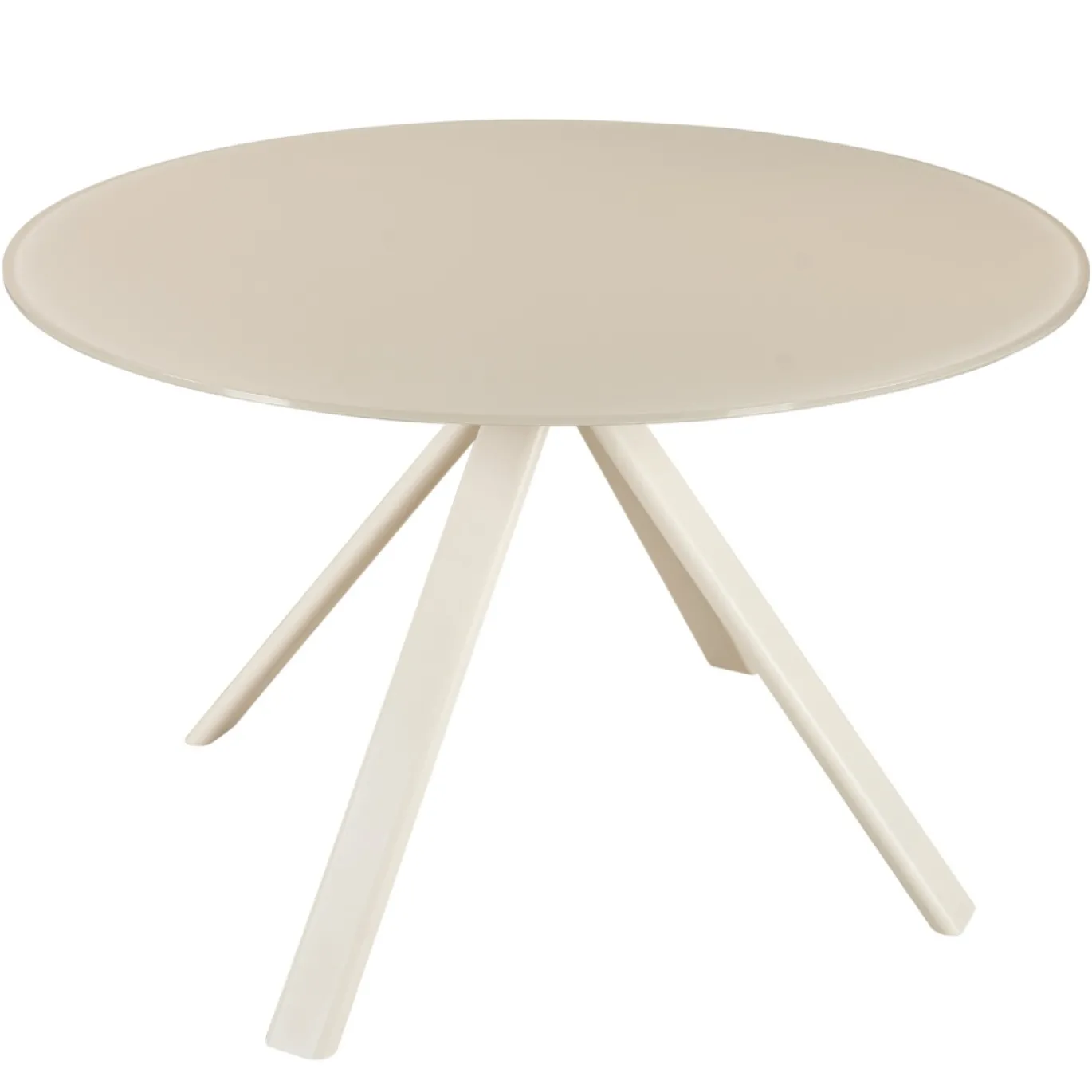 Eettafel Lita Wit Glas Rond 120cm - Giga Meubel