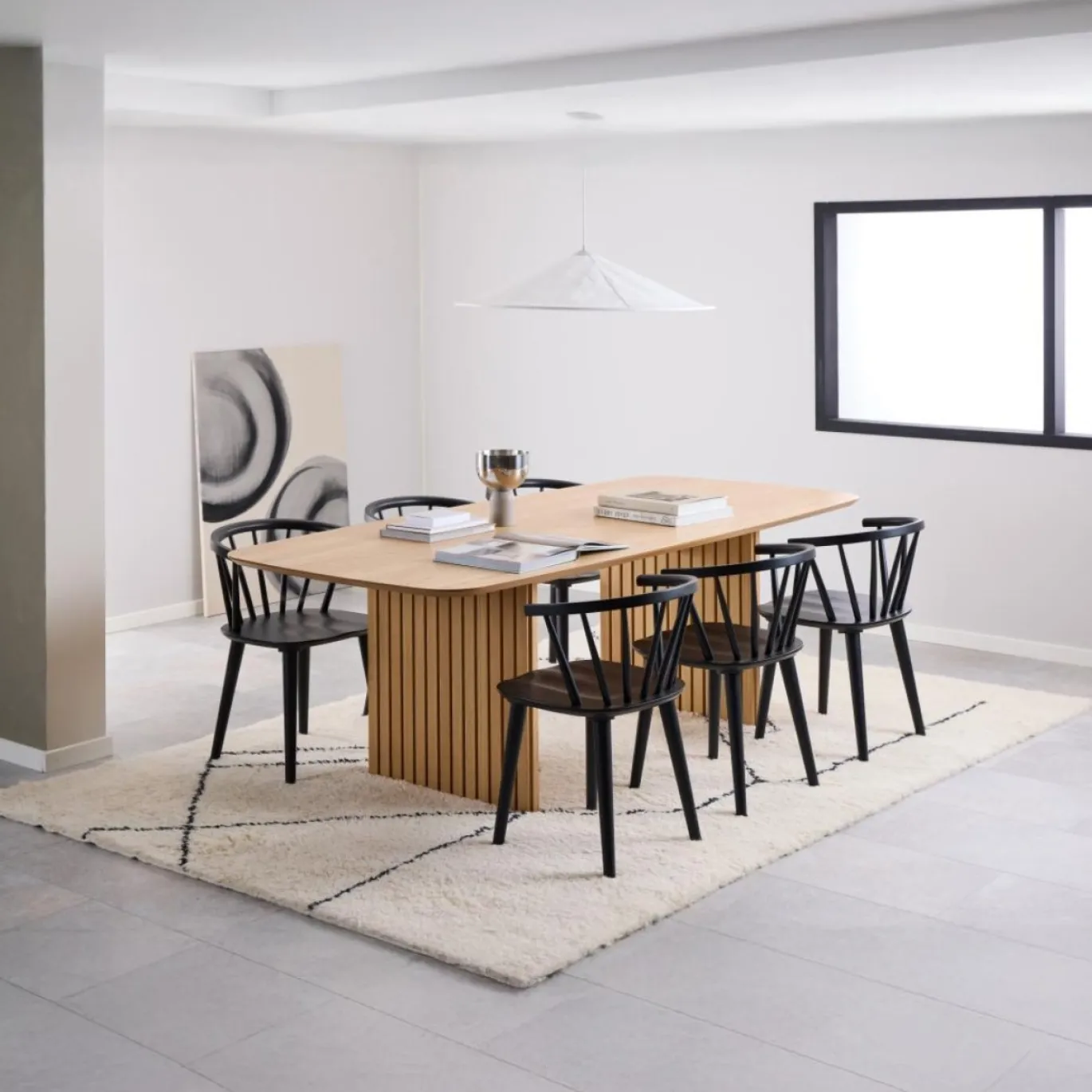 Eettafel Loeck Naturel 220cm MDF - Giga Living