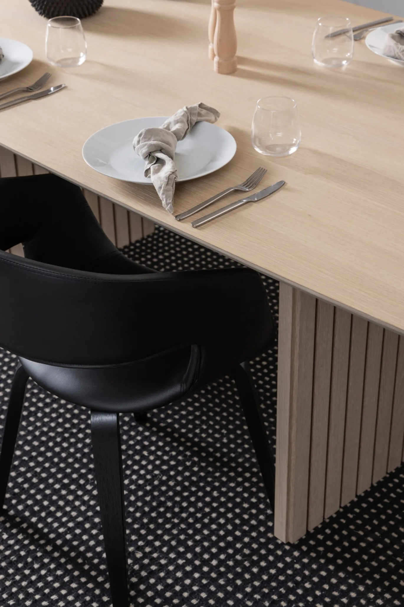 Eettafel Loeck Rechthoek MDF Lichtbruin 220cm - Giga Living