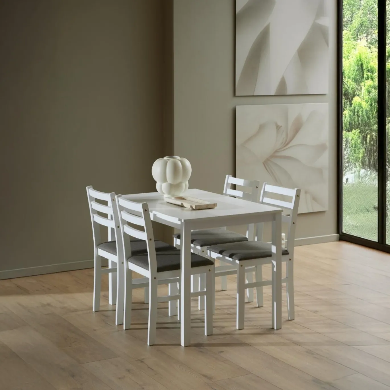 Eettafel Lovund Mdf Wit 110cm - Giga Living