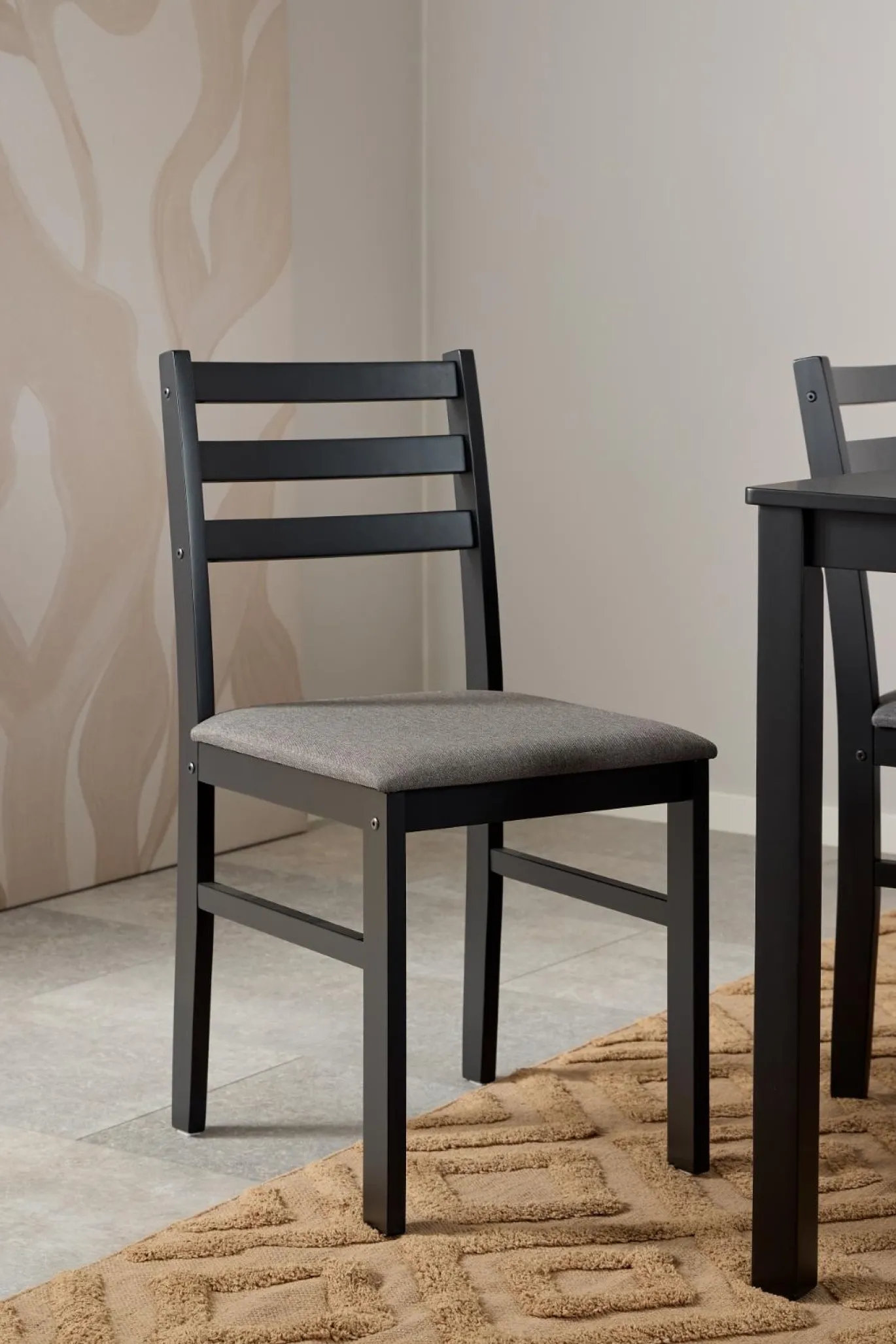 Eettafel Lovund Mdf Zwart 110cm - Giga Living