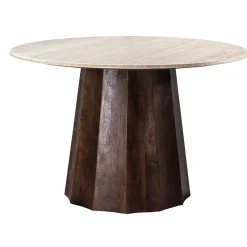 Eettafel Lucio Bruin Travertin 150cm - Giga Meubel