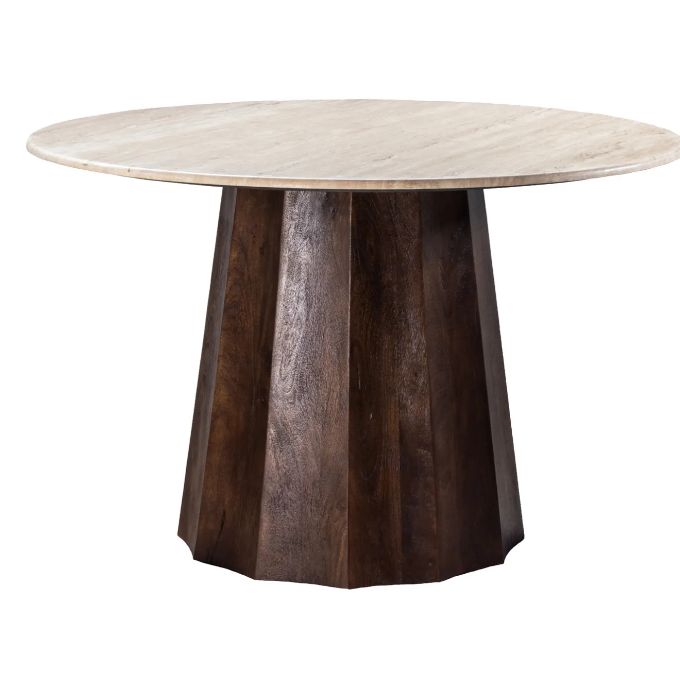 Eettafel Lucio Bruin Travertin 150cm - Giga Meubel