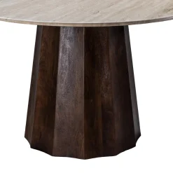 Eettafel Lucio Bruin Travertin 150cm - Giga Meubel