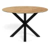 Eettafel Luno Keramiek Eiken Zwart Ø119cm - Giga Living