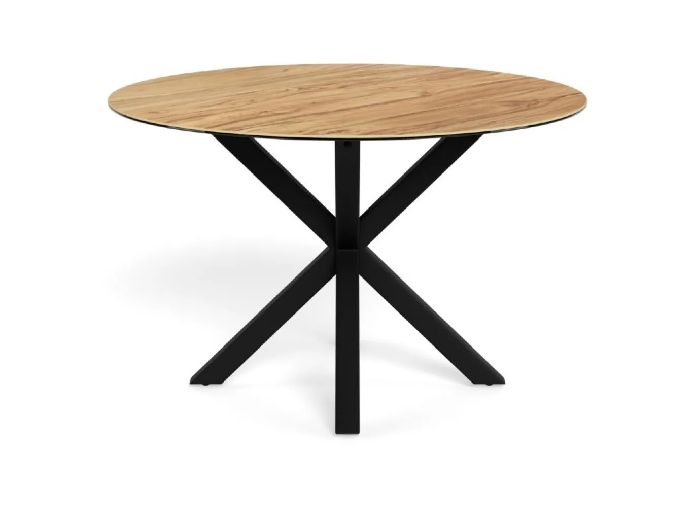 Eettafel Luno Keramiek Eiken Zwart Ø119cm - Giga Living
