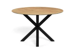 Eettafel Luno Keramiek Eiken Zwart Ø119cm - Giga Living