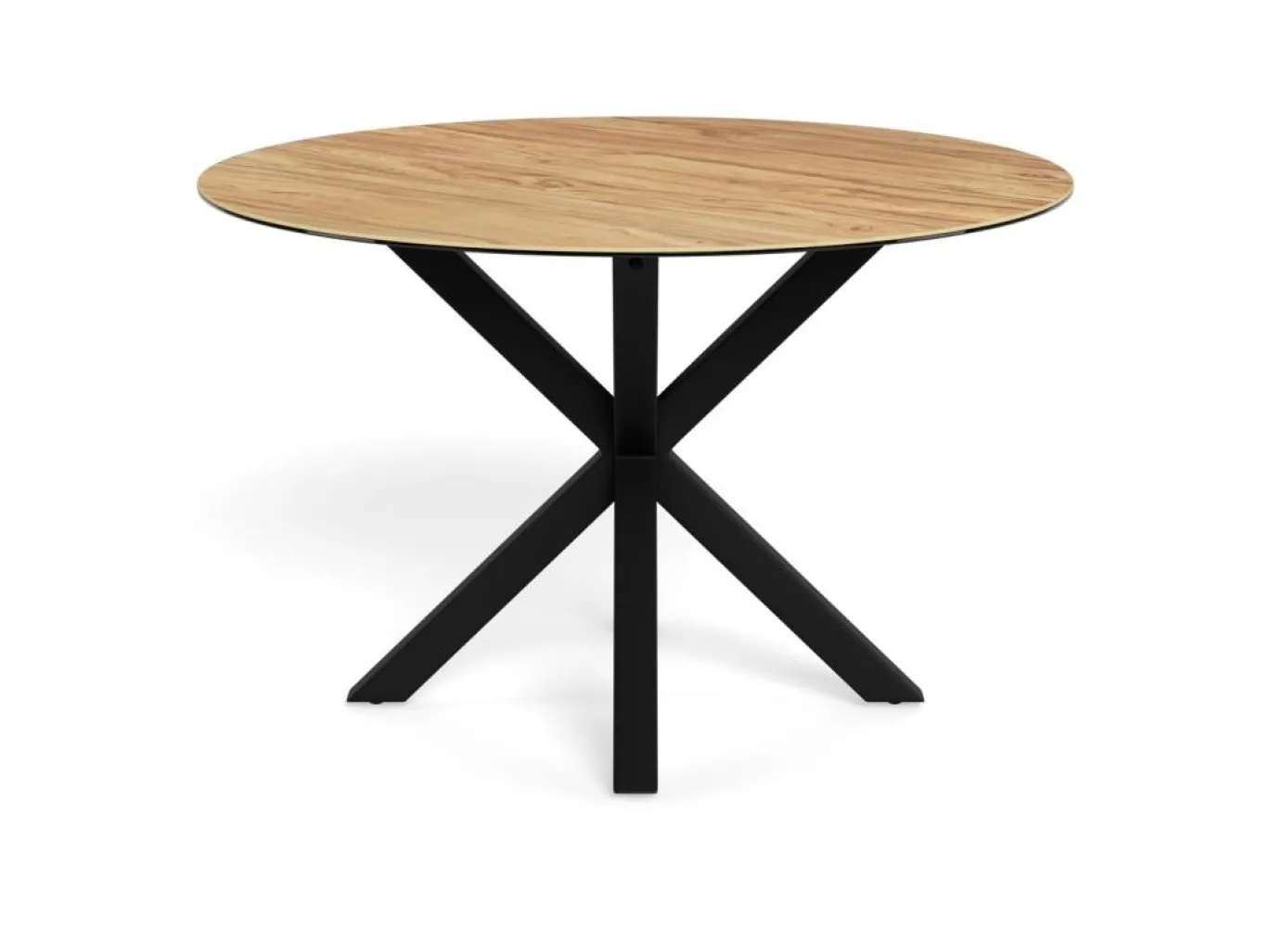 Eettafel Luno Keramiek Eiken Zwart Ø119cm - Giga Living