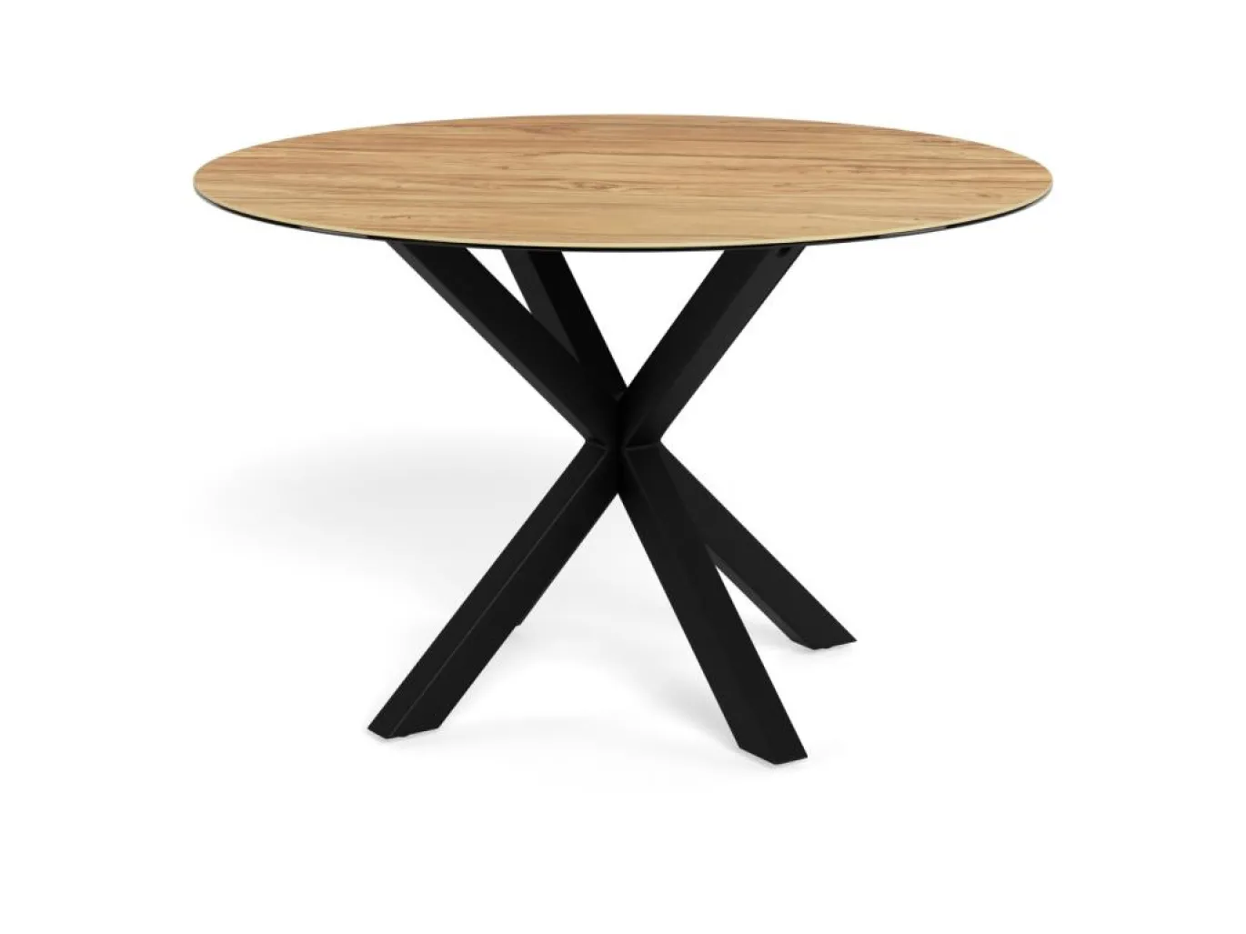 Eettafel Luno Keramiek Eiken Zwart Ø119cm - Giga Living