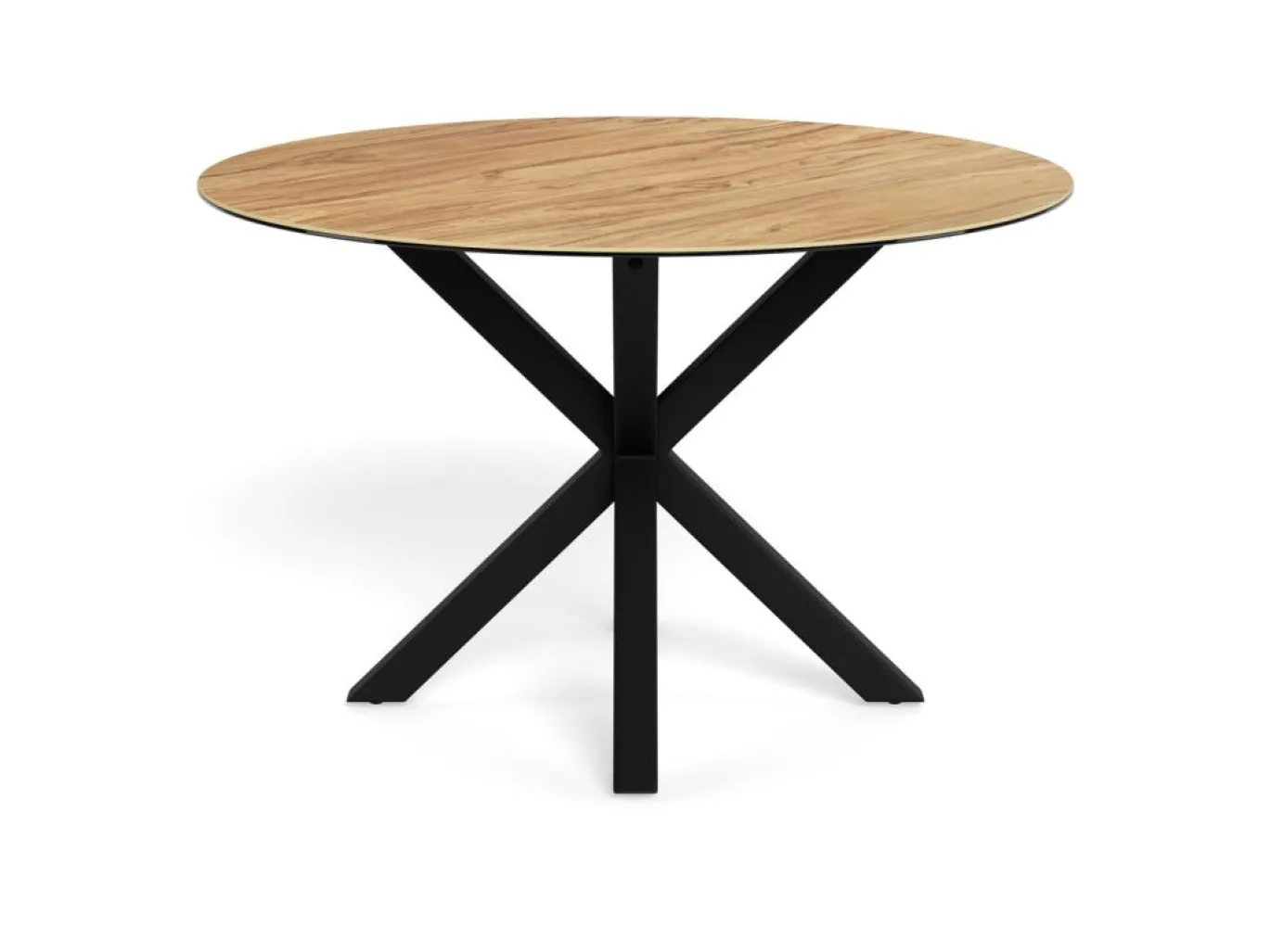 Eettafel Luno Keramiek Eiken Zwart Ø119cm - Giga Living