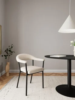 Eettafel Luno Keramiek Eiken Zwart Ø119cm - Giga Living